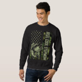 Reel Cool Stepmom Camouflage American Flag Fishing スウェットシャツ (正面フル)