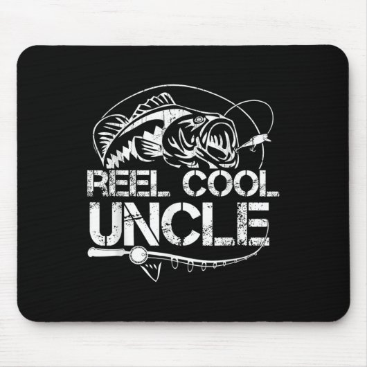 Reel Cool Uncle Fishing Daddy Fathers Day Dad For  マウスパッド (正面)