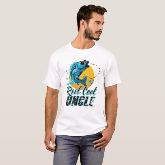 Reel Cool Uncle Fishing Tシャツ (正面フル)