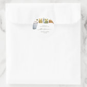 Reel Excited Little Fisherman Baby Shower ラウンドシール (バッグ)