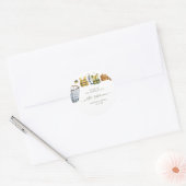 Reel Excited Little Fisherman Baby Shower ラウンドシール (封筒)