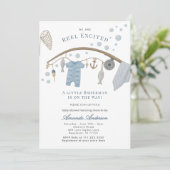 Reel Excited Little Fisherman Fishing Baby Shower 招待状 (スタンド正面)