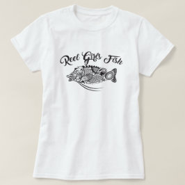 Reel Girls Fish 女性用ラグラン3/4袖 Tシャツ