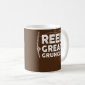 Reel Great Gruncle Fishing Daddy or Fisherman コーヒーマグカップ (正面右)