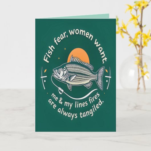 Reel in the Fun Birthday カード (黄色い花)