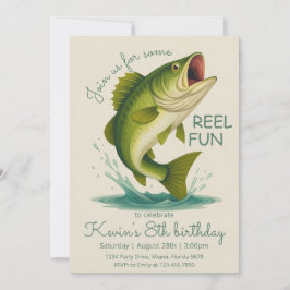 Reel in the Fun Fishing Birthday 招待状
