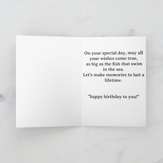 Reel in the Fun, Happy Birthday カード (内部)
