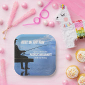 Reel in the Fun Sunset Fisherman 50th Birthday ペーパープレート (パーティー)