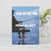 Reel in the Fun Sunset Fisherman 60th Birthday 招待状 (スタンド正面)