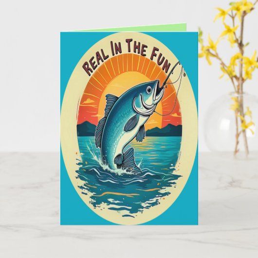 Reel in the Joy Birthday Greeting カード (黄色い花)