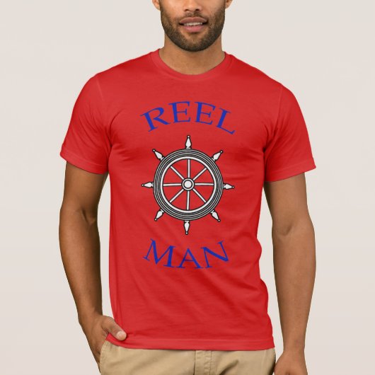 "REEL MAN"魚釣りTシャツ Tシャツ (正面)