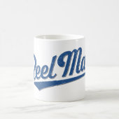 Reel Man Fisherman | Retro Coastal Life Fishing コーヒーマグカップ (中央)