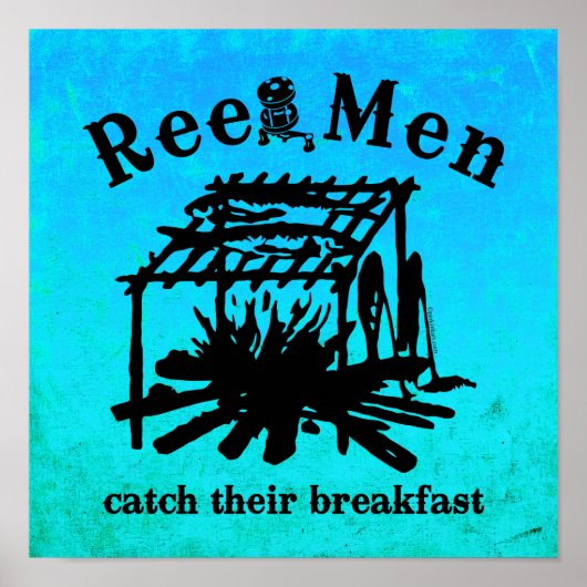 Reel Men Catch Breakfast (BLK)ポスター ポスター (正面)