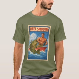 Reel Smooth Fisherman Retro Nautical Salty Fishing Tシャツ