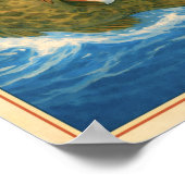 Reel Smooth Retro Grouper Fisherman | Angler Art ポスター (角)