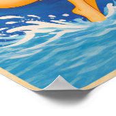 Reel Snack Retro Pin-Up | Red Snapper Fishing Boat ポスター (角)