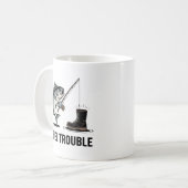 Reel Trouble マグカップ - 面白い釣りギフト アングラー向け (正面左)