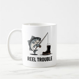 Reel Trouble Mug – Funny Fishing Gift for Anglers  コーヒーマグカップ