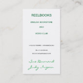 REELBOOKS -フォンテンブローフランス 名刺 (裏面)