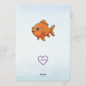 Reeling The Big One, Fishing Line 1st Birthday 招待状 (裏面)