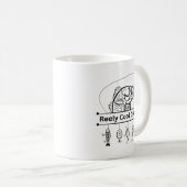 "Reely Cool Dad" フィッシングマグ コーヒーマグカップ (正面右)
