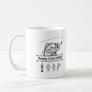 "Reely Cool Dad" フィッシングマグ コーヒーマグカップ