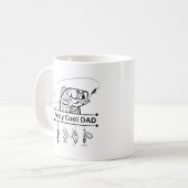 "Reely Cool Dad" Fishing Mug コーヒーマグカップ (正面左)
