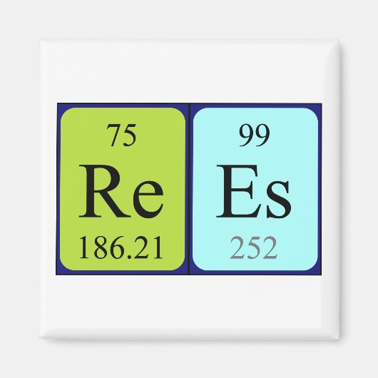 Rees周期表名磁石 マグネット (正面)