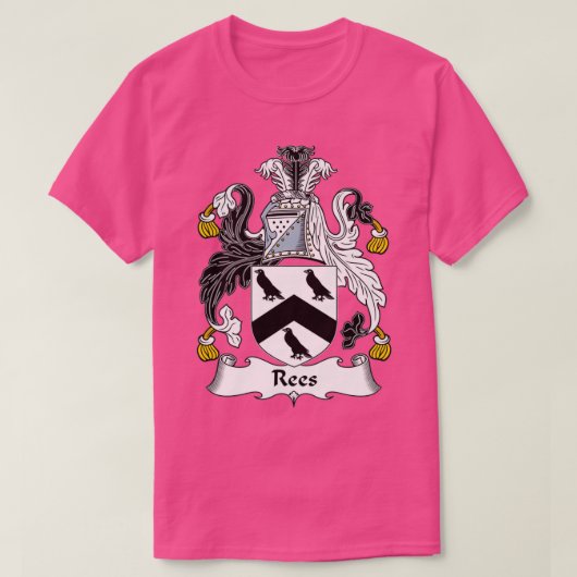 Rees Coat of Arms Family Crest Tシャツ (デザイン正面)