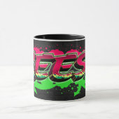 Reese Vorname Name Graffiti red green Tasse マグカップ (中央)