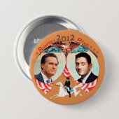 Refalcaのアンを持つRomneyライアン2012年 缶バッジ (正面&裏面)
