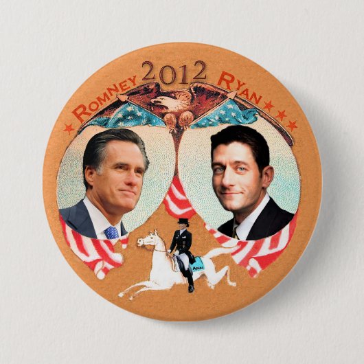 Refalcaのアンを持つRomneyライアン2012年 缶バッジ (正面)