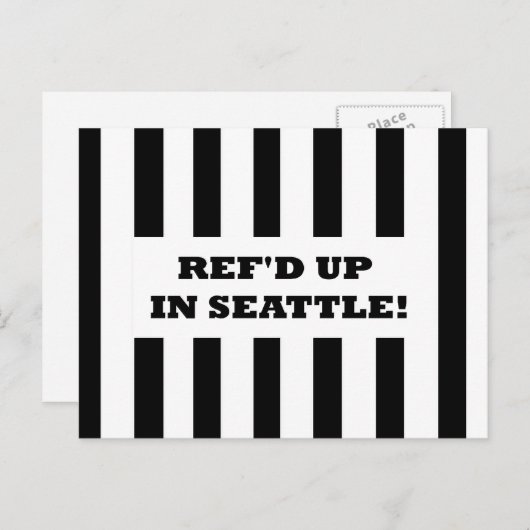 Ref'd'd Upシアトルで代替レフェリーカードを使用 ポストカード (正面/裏面)