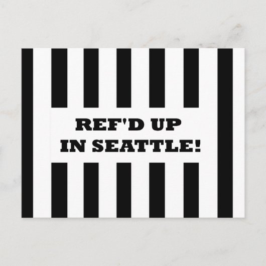 Ref'd'd Upシアトルで代替レフェリーカードを使用 ポストカード (正面)