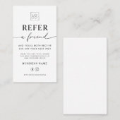 Refer A Friend Business Editable Referral Card 名刺 (正面/裏面)