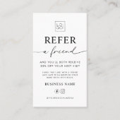 Refer A Friend Business Editable Referral Card 名刺 (正面)