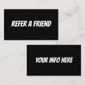REFER A FRIEND CARD 名刺 (正面/裏面)