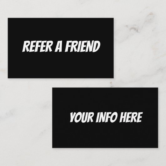 REFER A FRIEND CARD 名刺 (正面/裏面)