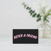 REFER A FRIEND CUSTOM BLACK CARD 名刺 (スタンド正面)