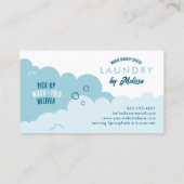 Refer A Friend Mobile Laundry Service Blue & White 紹介カード (裏面)