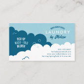 Refer A Friend Mobile Laundry Service Blue & White 紹介カード (裏面)