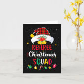 Referee Christmas Squad Santa Hat Umre Match カード (黄色い花)
