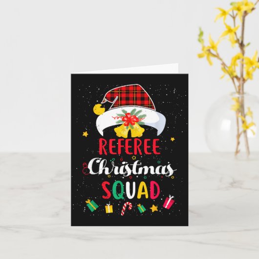 Referee Christmas Squad Santa Hat Umre Match  カード (黄色い花)