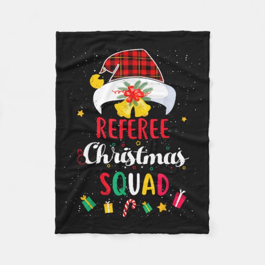 Referee Christmas Squad Santa Hat Umre Match  フリースブランケット (正面)