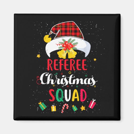 Referee Christmas Squad Santa Hat Umre Match マグネット (正面)