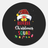 Referee Christmas Squad Santa Hat Umre Match  ラウンドシール (正面)