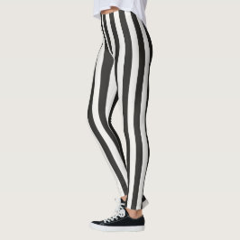 Referee Striped Classic Black & White Vertical レギンス