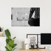 Referee Time out (Basketball) Black and White Post ポスター (ホームオフィス)