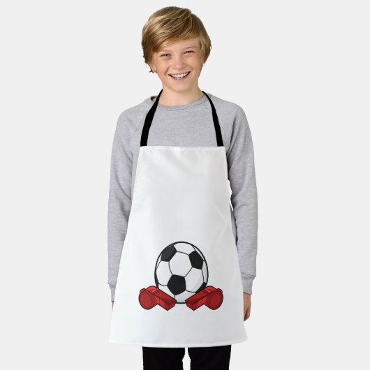 Referee whistle & Soccer ball エプロン (着用した状態)