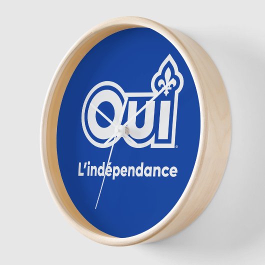 Référendum OUI-Québec 壁時計 (傾斜)